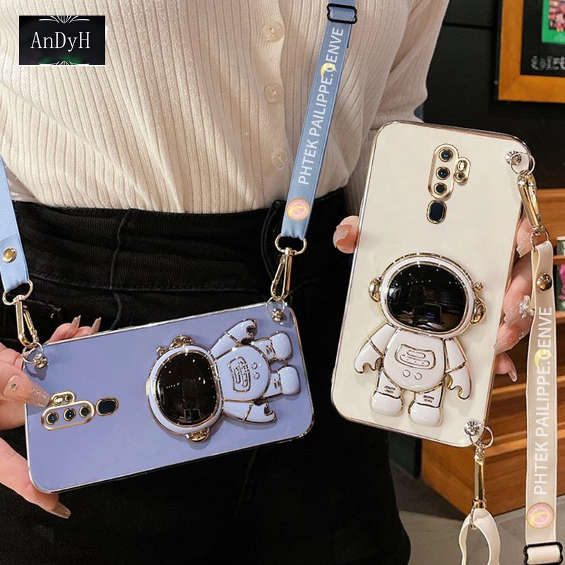 Ốp Điện Thoại Hình Phi Hành Gia Có Dây Đeo Dài Cho OPPO A9 A5 2020 OPPO F11 Pro