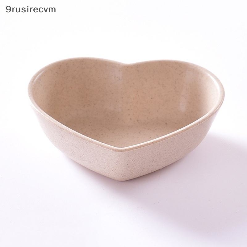 Mini dễ thương tình yêu hình trái tim rơm lúa mì Bát ăn nhẹ tấm nhỏ nhà bếp Cung Cấp Mới