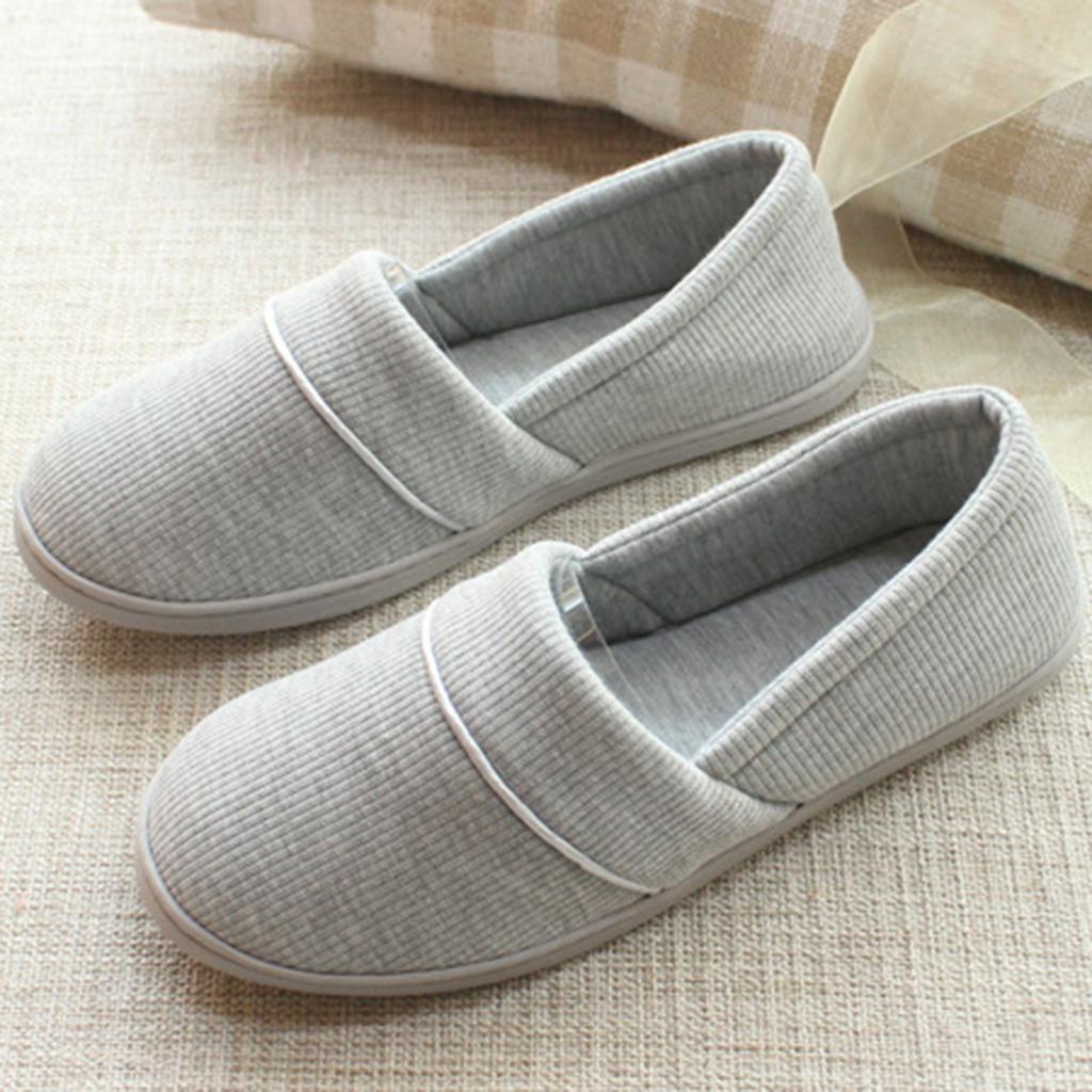 Dép Cotton Đi Trong Nhà Chống Trượt Màu Xám Size 39-40