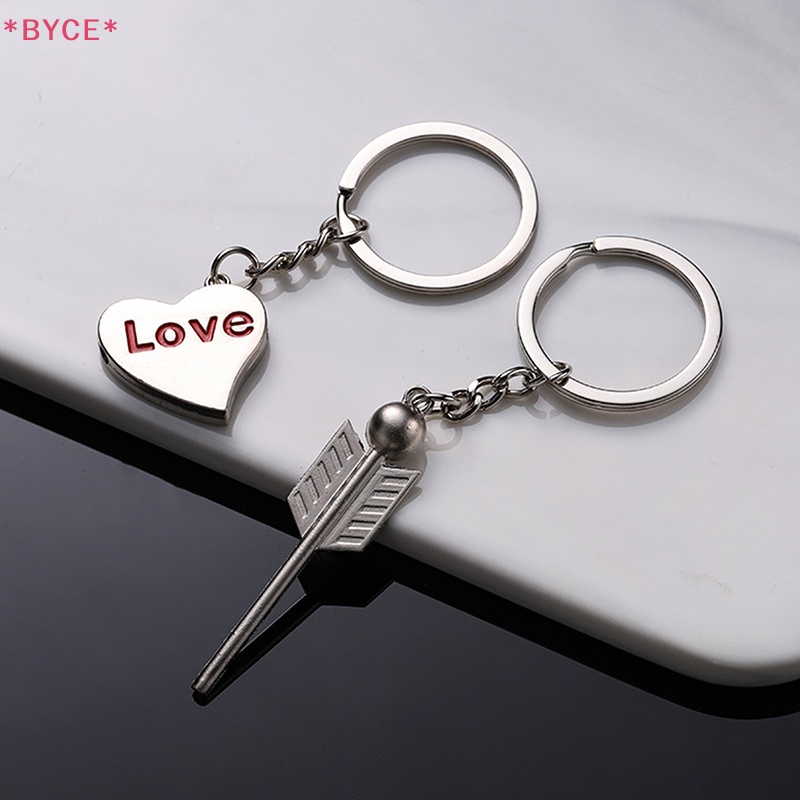 1 Cặp Móc Khóa Hình Mũi Tên Và Nút Bần Bằng Hợp Kim Sáng Tạo Cho Cặp Đôi Mới