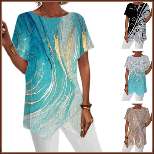 Áo Thun Tay Ngắn Dáng Rộng Plus Size Thời Trang Mùa Hè Cho Nữ