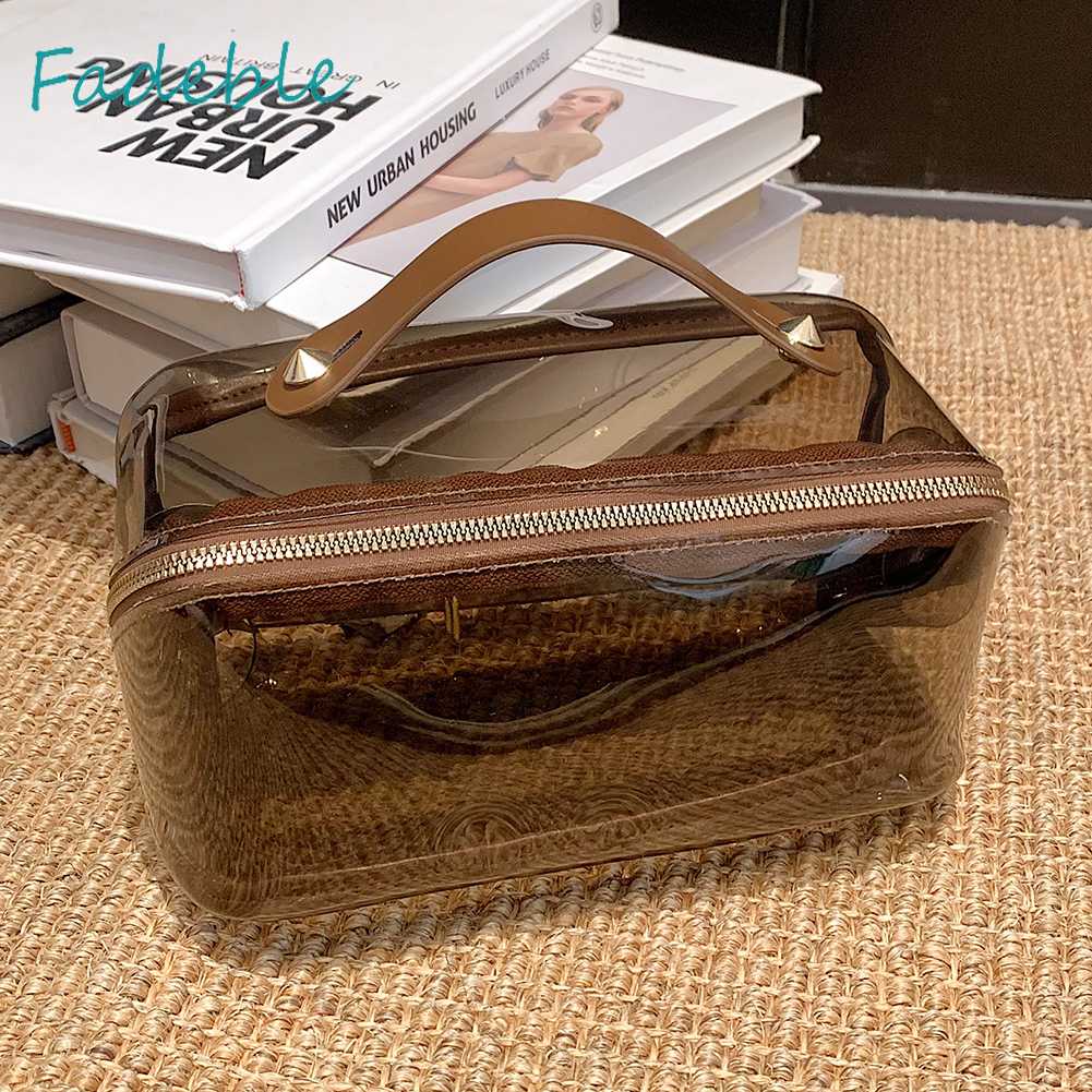 Túi Đựng Đồ Dùng Nhà Tắm Cỡ Lớn Thiết Kế Nhìn Xuyên Thấu Thời Trang Cho Nữ