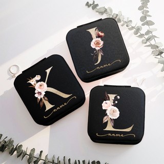 Cá tính tùy chỉnh tên hộp trang sức hộp nhẫn du lịch cô gái trang sức hộp thư có tên phù dâu cầu hôn sinh nhật
