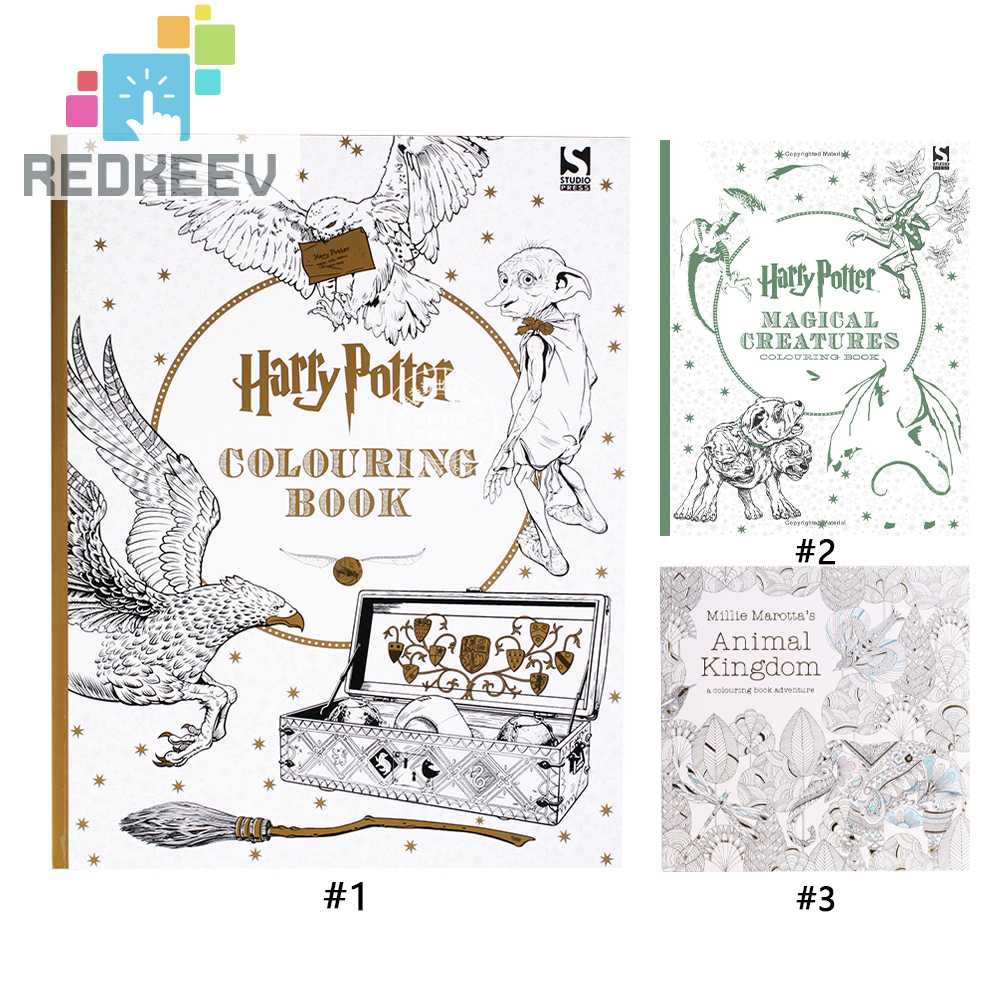 Sách Tô Màu Harry Potter 96 Trang DIY Chống Căng Thẳng Cho Người Lớn Và Trẻ Em