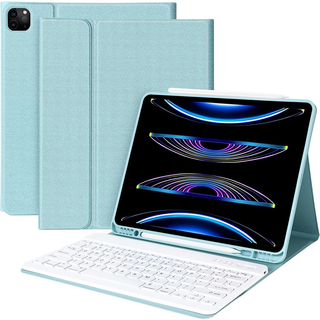 Bao Da Máy Tính Bảng Có Bàn Phím Từ Tính Và Ngăn Đựng Bút Cho iPad Pro 12.9 inch 2022 iPad Pro 12.9 inch 5th / 4th / 3rd