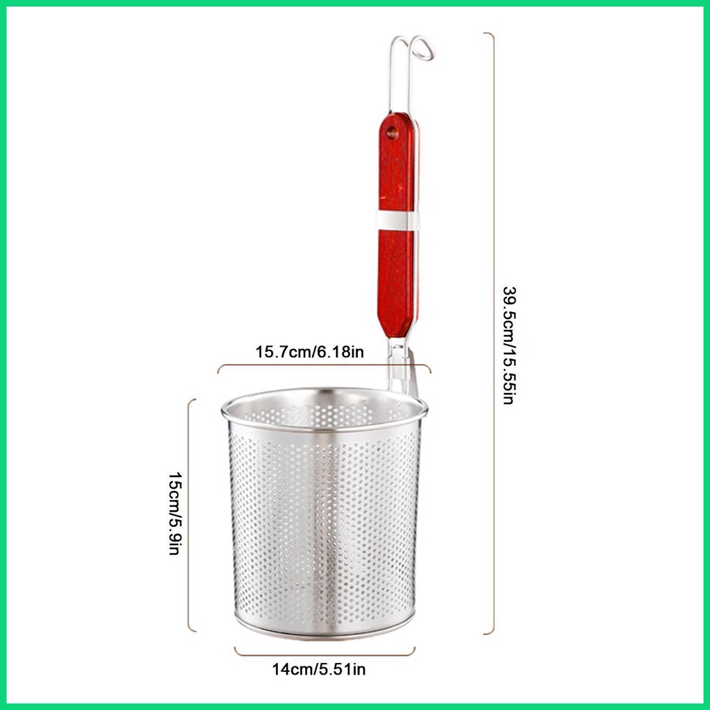 Rây Lọc Mì Ý Bằng Thép Không Gỉ Có Tay Cầm Tiện Dụng Cho Nhà Bếp