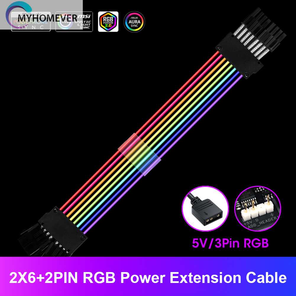 Dây Cáp Nối Dài 8-Pin RGB ATX 24Pin PCIe GPU Chất Lượng Cao