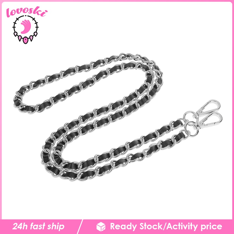 Dây Xích Đeo Túi Xách Bằng Da Phối Kim Loại Chất Lượng Cao