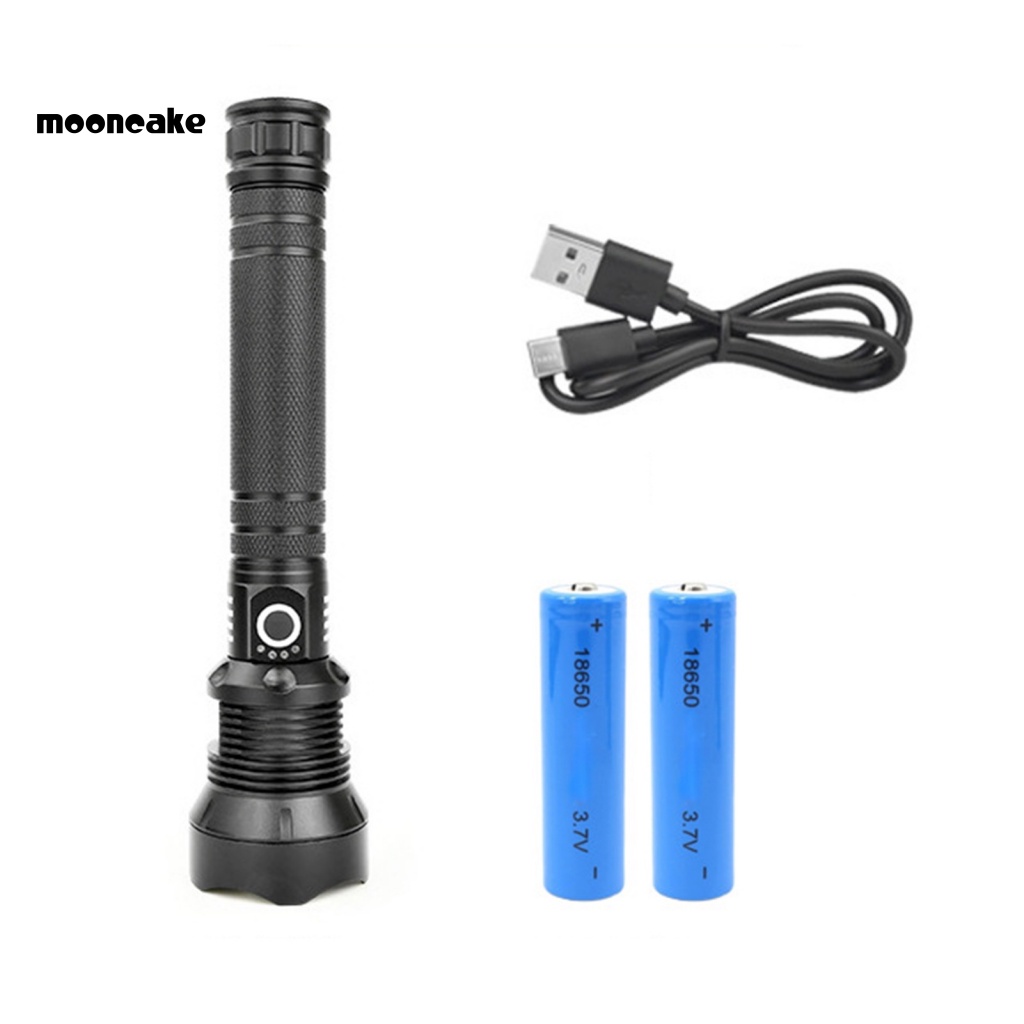 Đèn Pin LED 3 Bánh Răng Type-C Bằng Hợp Kim Nhôm Có Thể Sạc Lại Dùng Cho Cắm Trại Ngoài Trời