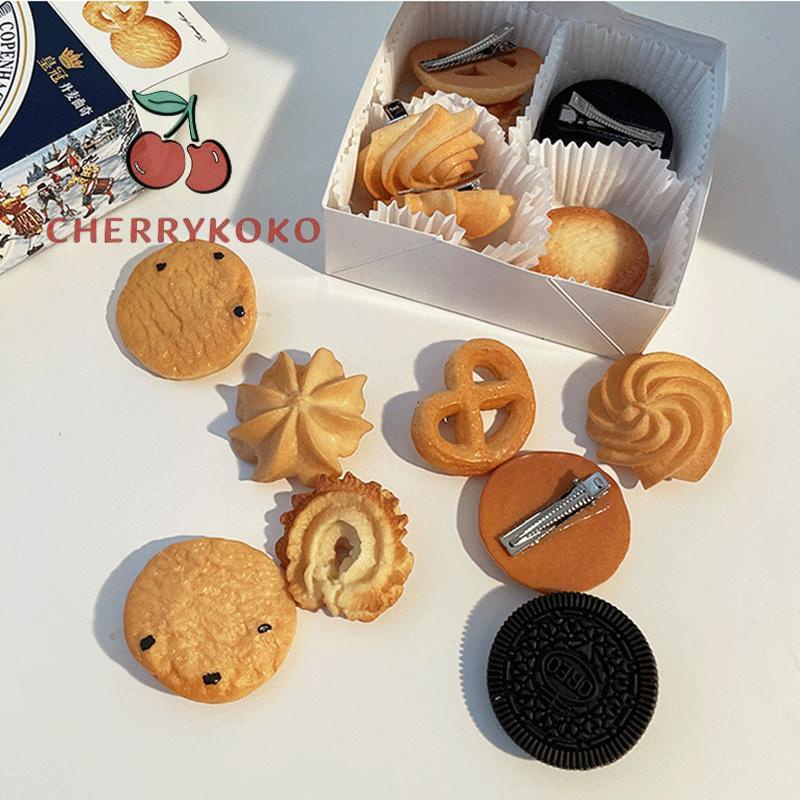 🍒🍒CHERRYKOKO Kẹp tóc hình bánh quy ngộ nghĩnh dễ thương