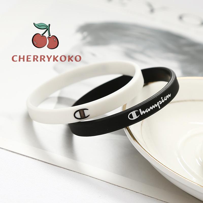 🍒🍒CHERRYKOKO Vòng đeo tay nam nữ cao su Champion cực hot
