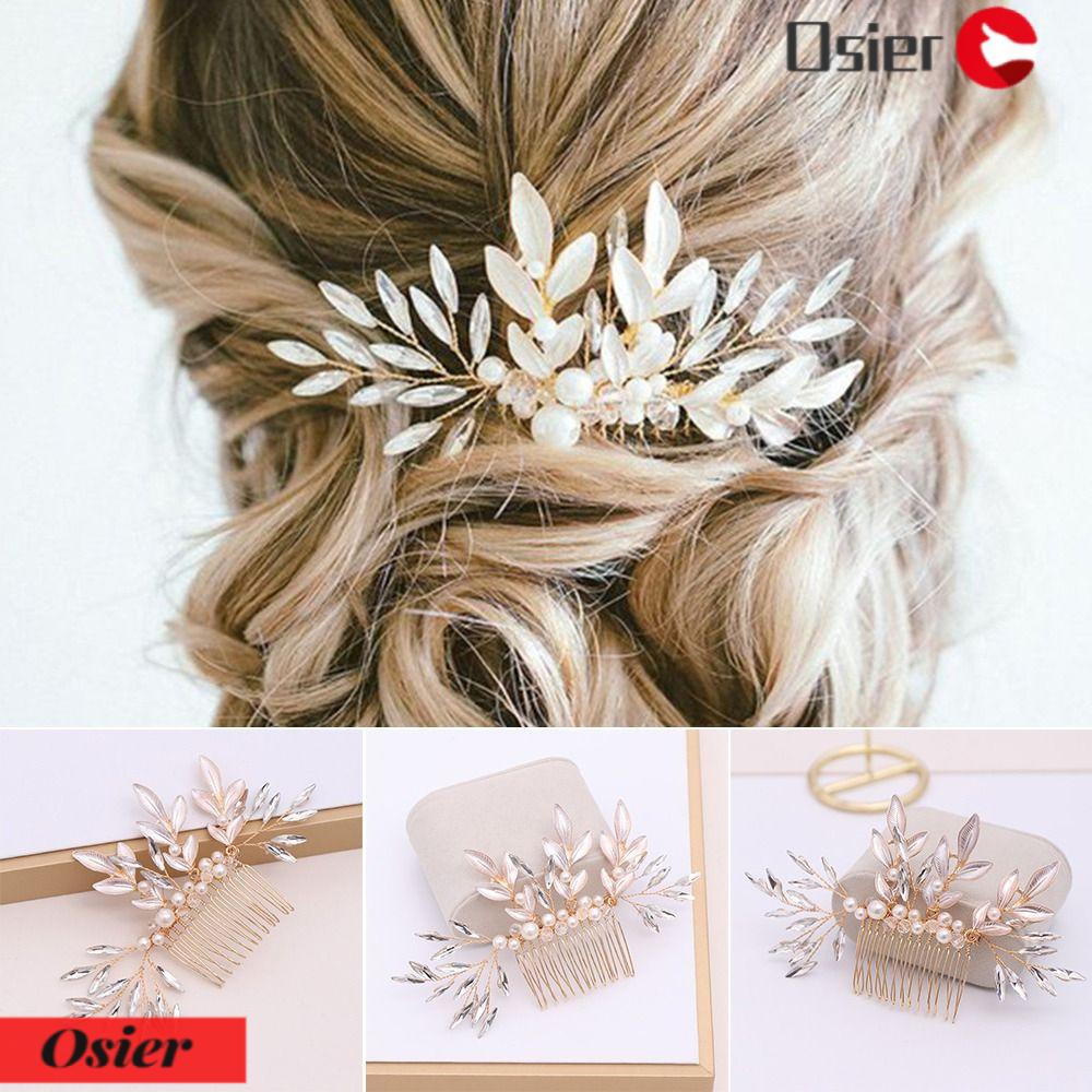 Lược Cài Tóc Đính Hoa Xinh Xắn Cho Cô Dâu 1 Cái