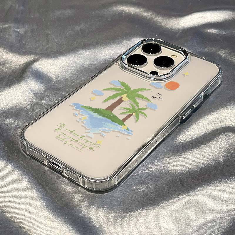 ✅Ốp Điện Thoại Dẻo Họa Tiết Trái Dừa Đơn Giản Chống Sốc Thời Trang Cho iPhone12plus813 Max117 14pro