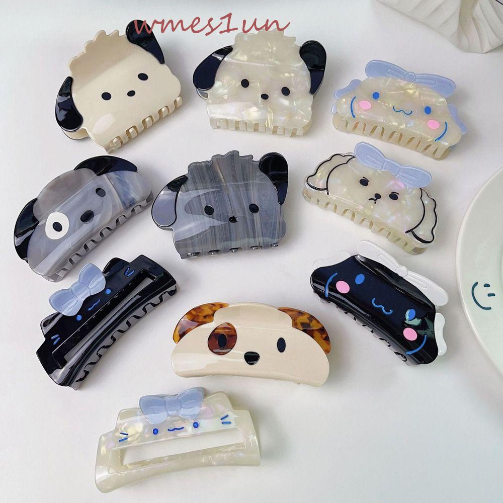 Kẹp Tóc Đuôi Ngựa Lớn Hình Hoạt Hình WMES15H Acetate Kiểu Hàn Quốc Dễ Thương Cho Bé Gái