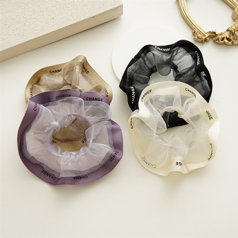 Dây Cột Tóc Đuôi Ngựa Bằng Vải Có Màng Bọc Cỡ Lớn Phong Cách Pháp Thời Trang Cho Nữ