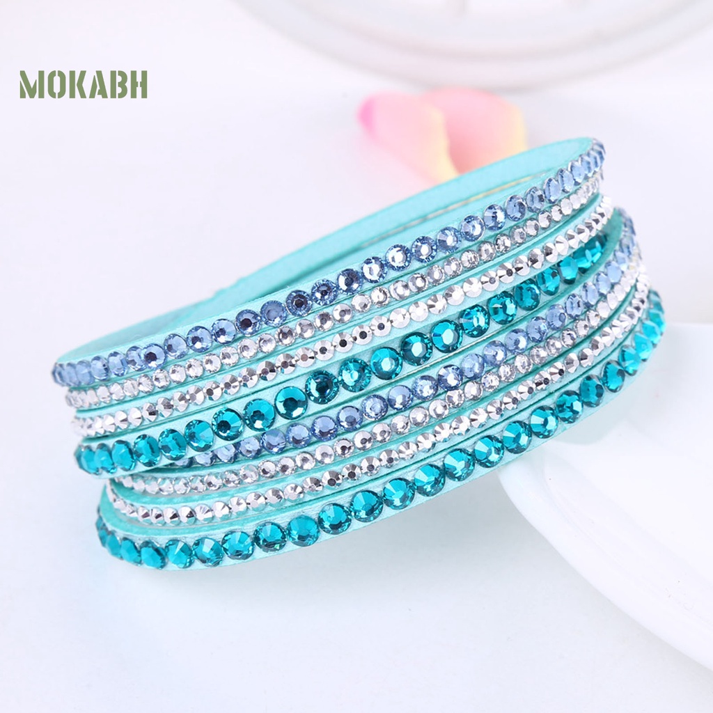 Vòng Tay Nhiều Lớp Đính Đá Theo Phong Cách Bohemian Dành Cho Nữ