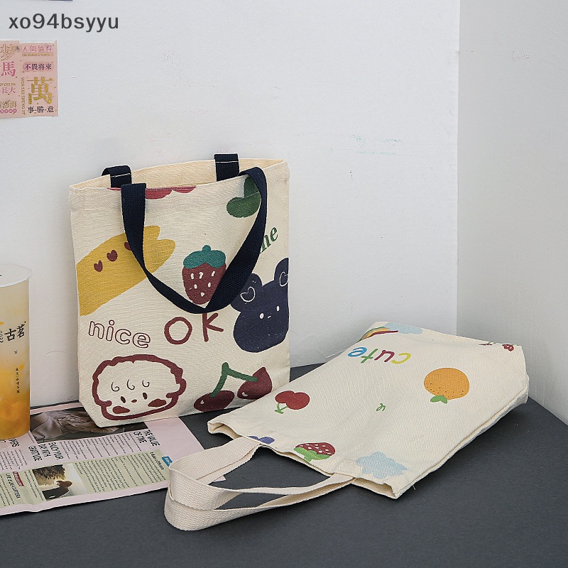 Túi Xách xo94bsyyu Vải Canvas In Họa Tiết Hoạt Hình Phong Cách Nhật Bản Cho Nữ