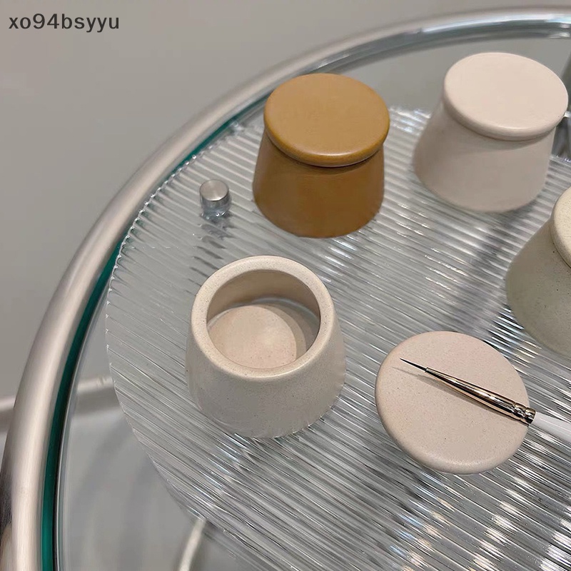 Cốc Sứ Xo94Bsyu Đựng Dung Dịch Tẩy Sơn Móng Có Nắp Đậy Tiện Dụng