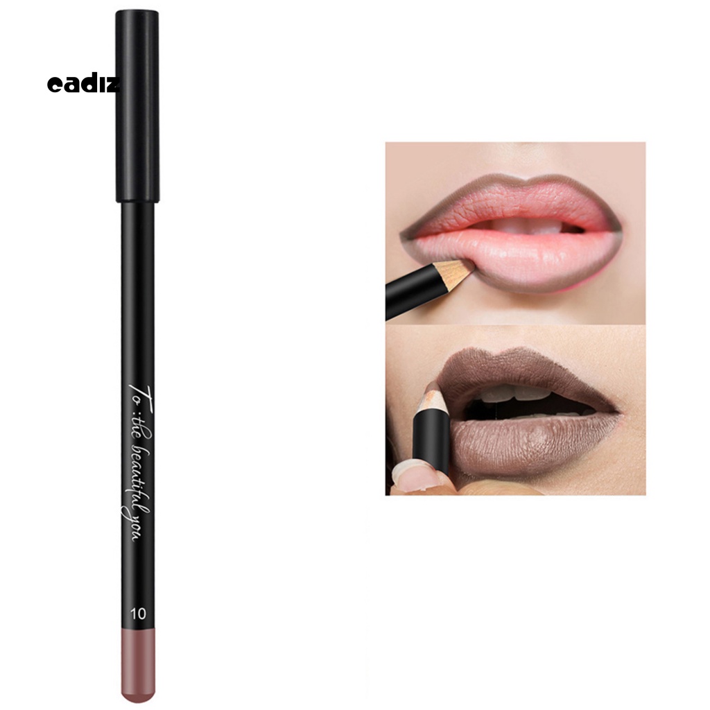 Chì Kẻ Viền Môi NAGETA 12 Màu Sắc Tùy Chọn Chống Thấm Nước Chống Dính Lâu Trôi