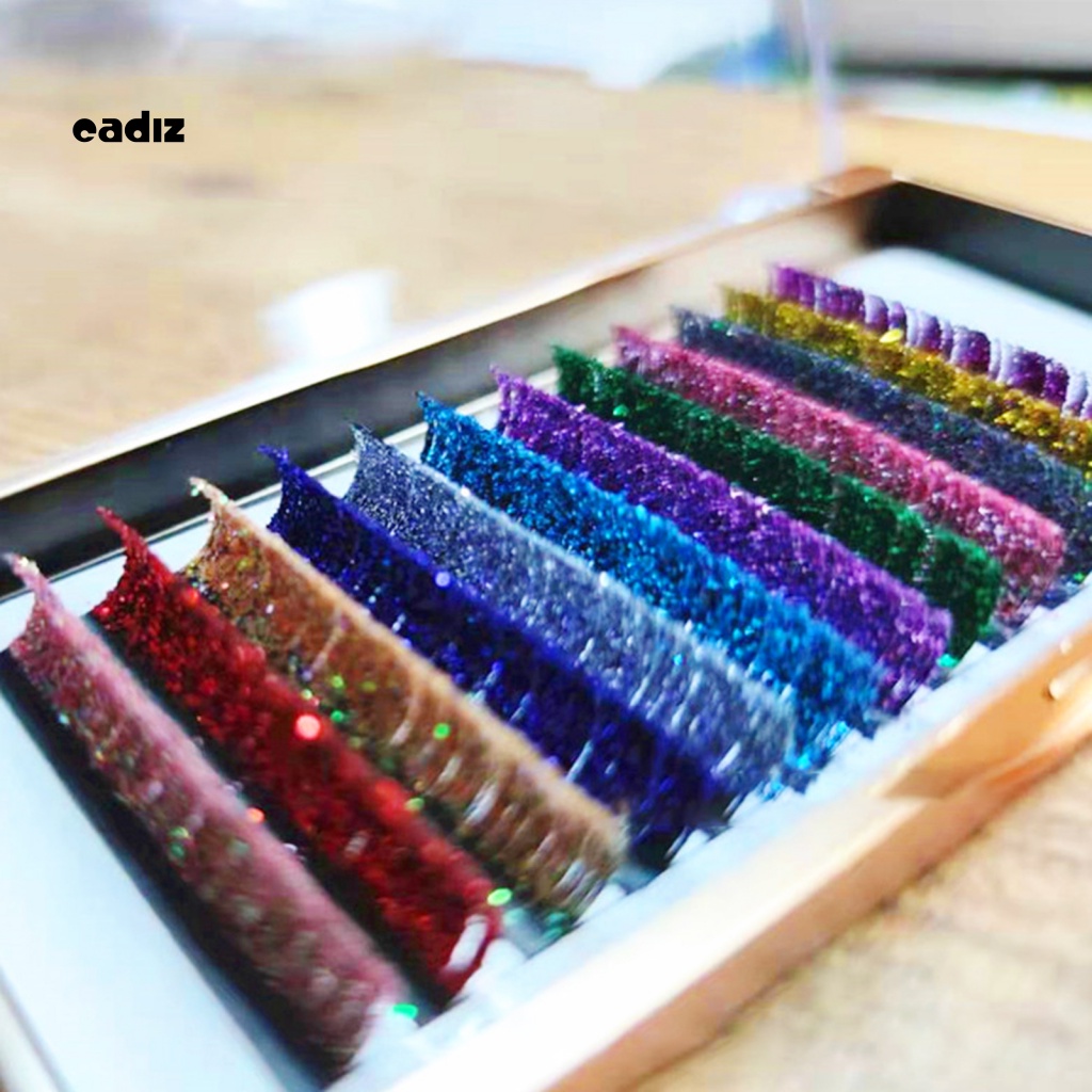 1 Bộ Lông Mi Giả Hiệu Ứng 3D Tự Nhiên Nhiều Màu Sắc Lấp Lánh