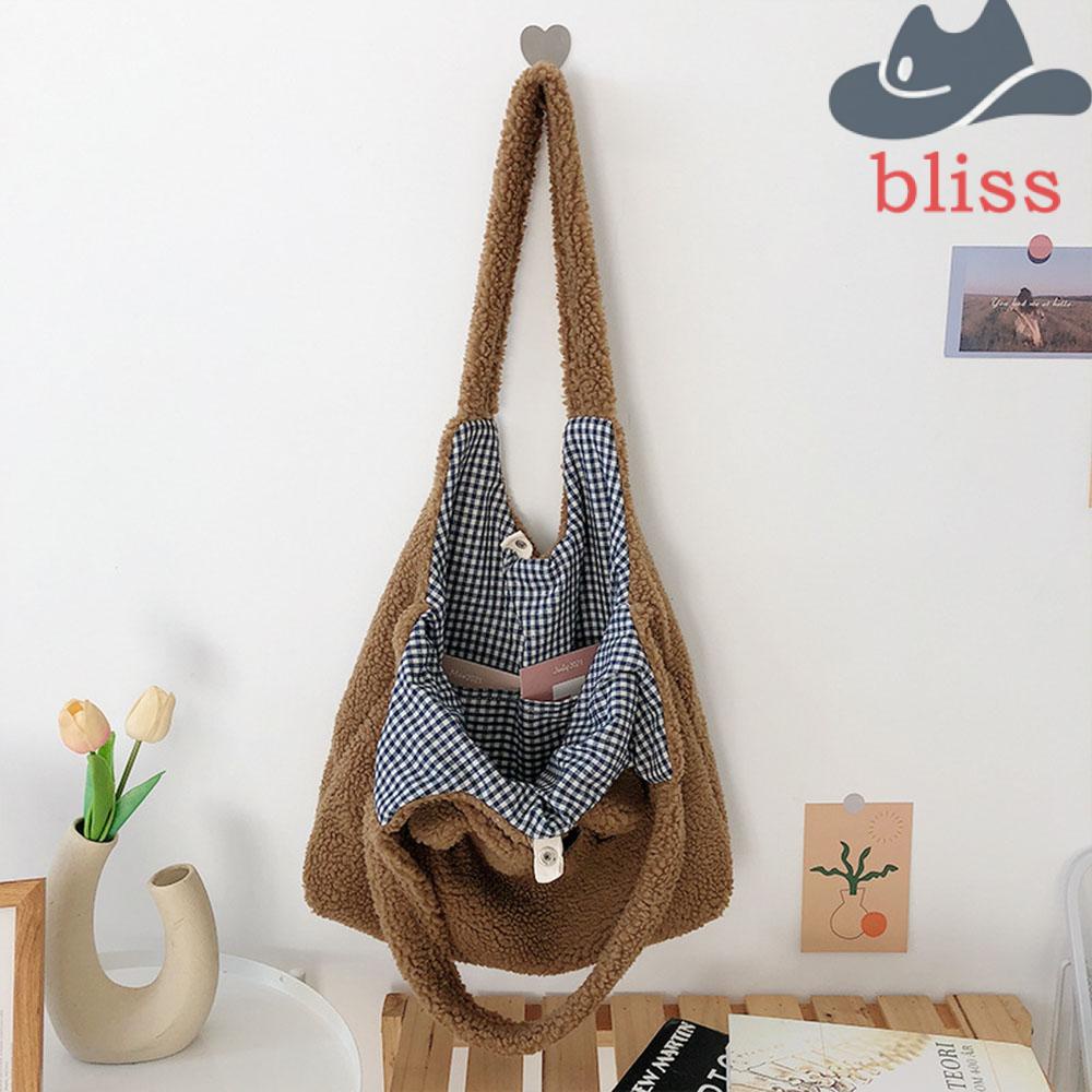 Túi Tote Vải Bông Thêu Họa Tiết Hoạt Hình Dễ Thương Thời Trang Mùa Đông Cho Nữ