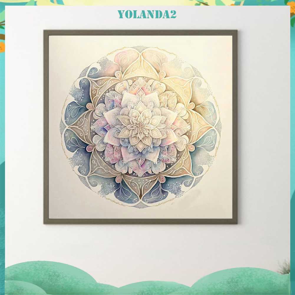 Bộ Tranh Đính Đá 5D Họa Tiết Hoa Văn Mandala Độc Đáo DIY Dùng Trang Trí Nhà Cửa