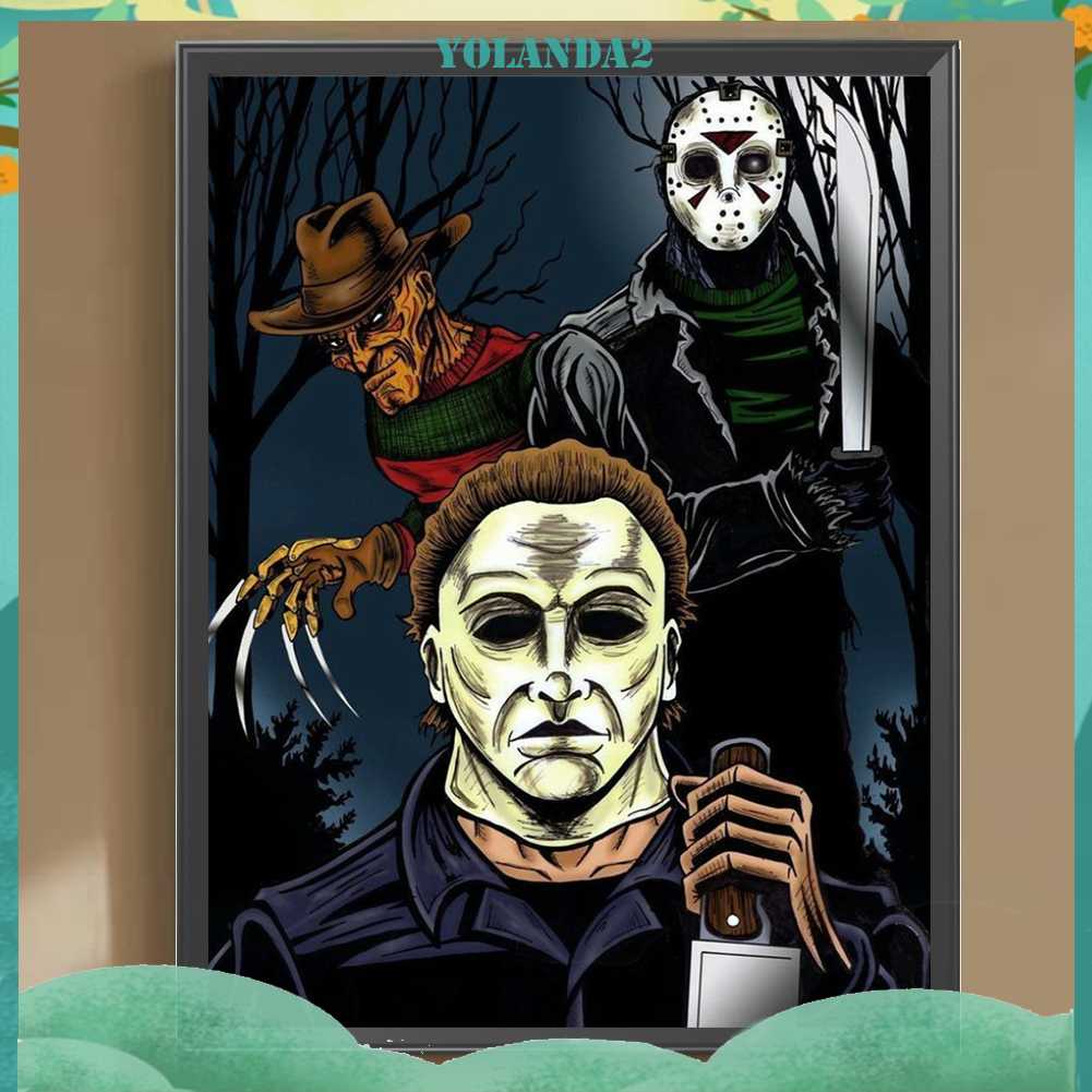 Tranh Đính Đá Kim Cương Toàn Bộ 5D DIY Hình Vẽ Phim Kinh Dị Trang Trí Nhà Cửa