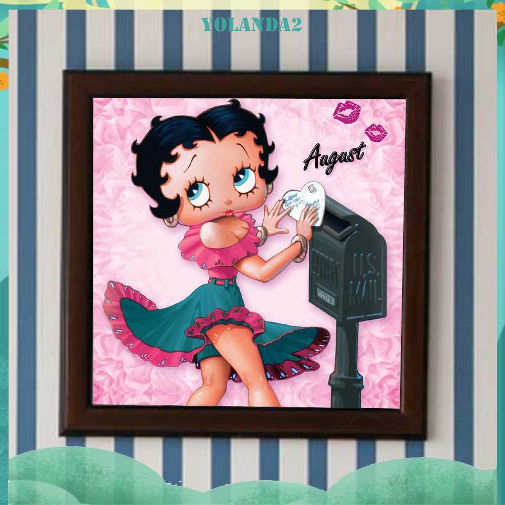 Tranh Đính Đá Kim Cương Toàn Bộ 5D DIY Hình Búp Bê Betty