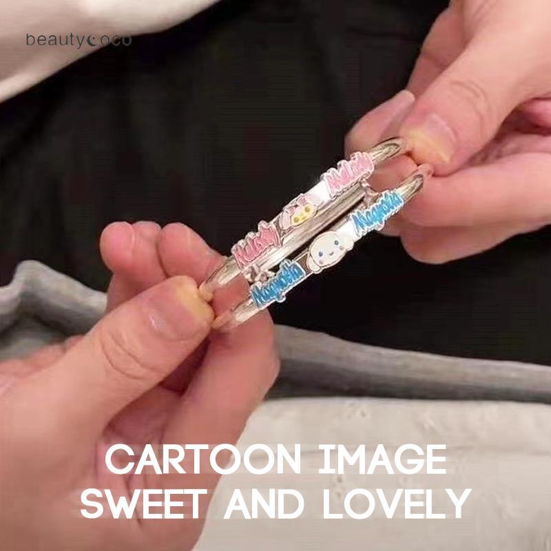 Beautycoco🍊 Vòng Đeo Tay Hoạ Tiết Hoạt Hình Sanrio Melody Cinnamoroll Kuromi