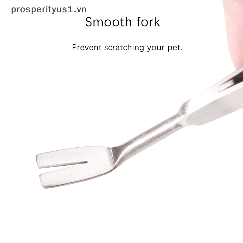 Nhíp Nhổ Lông Mèo Chuyên Nghiệp Bằng Thép Không Gỉ 2 Trong 1