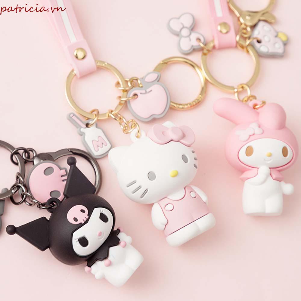 Móc Khóa Xe Hơi Bằng PVC Hình Chim Cánh Cụt / Ếch My Melody / Cinnamoroll Đáng Yêu