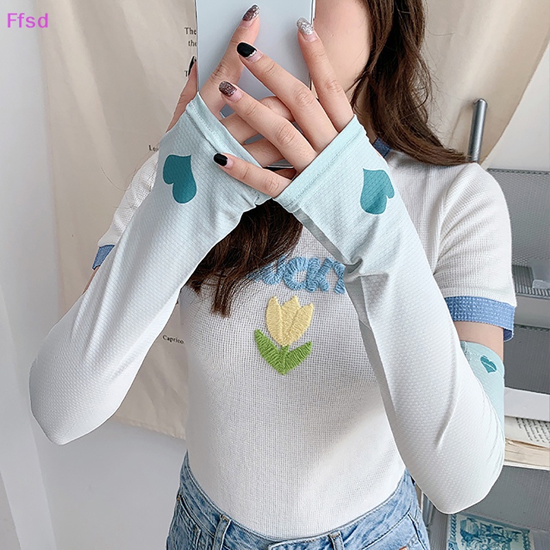 {Ffsd} Ống Tay Áo Chống Nắng Và Tia UV Bằng Lụa Lạnh Bảo Vệ Chống Tia UV Mùa Hè Mới Bảo Vệ Khi Đạp Xe Thể Thao Ngoài Trời Cho Nam