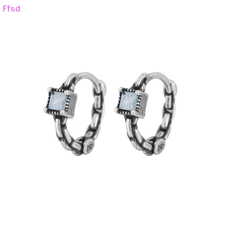 {Ffsd} Khuyên Tai Xỏ Lỗ Hình Khối Đường Cổ Điển Cho Nữ * Bán Chạy