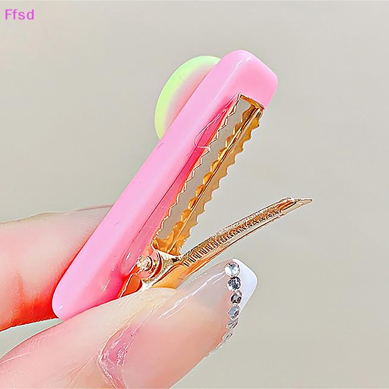 Kẹp Tóc Kim Loại Hình Mặt Cười Màu Kẹo Dễ Thương Cho Nữ