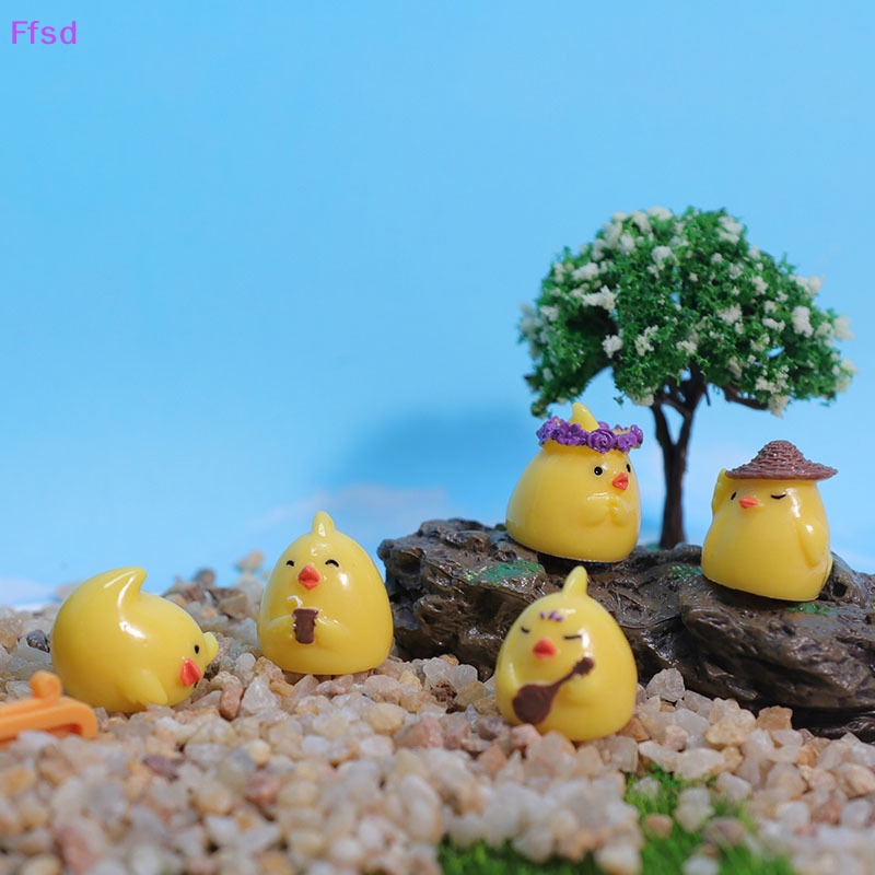 Mô Hình Gà Mini Bằng Nhựa Resin Trang Trí Tiểu Cảnh Sân Vườn