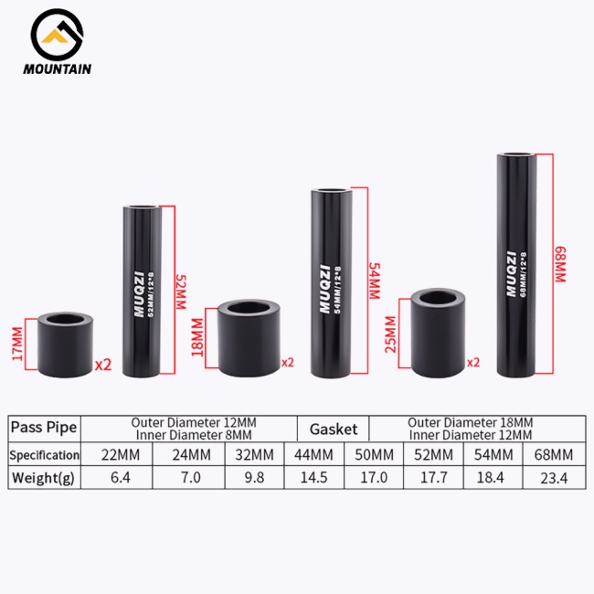 Phuộc Giảm Xóc 22 / 24 / 32 / 44 / 50 / 52 / 54 / 68mm Bằng Hợp Kim Nhôm Chuyên Dụng Cho Xe Đạp Leo Núi