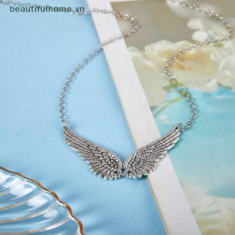 [beautifulhome] Vòng cổ Mặt Lông Vũ Và Cánh Thiên Thần Bằng Hợp Kim Cổ Điển Trang Sức Thời Trang Làm Đẹp Cho Nữ [beauty]