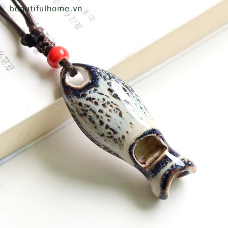 Còi Thổi Bằng Sứ Màu Sắc Ngẫu Nhiên Phong Cách Cổ Điển Độc Đáo DIY