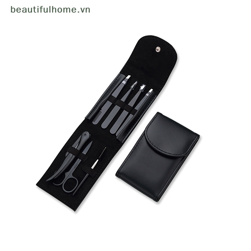 Set 7 Nhíp Tỉa Lông Mày Bằng Thép Không Gỉ Chuyên Nghiệp