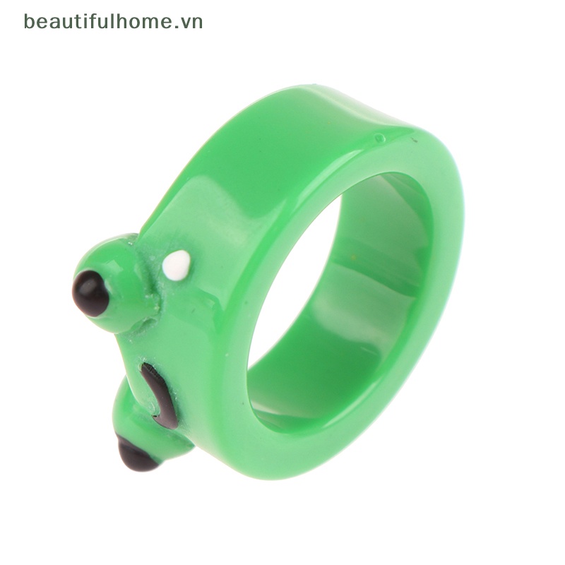 Hộp Đựng Nhẫn Lót Trang Sức Hình Chú Ếch Xanh Lá / Hồng 1 Cái