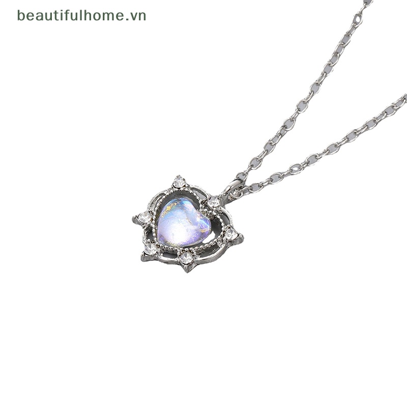 Vòng Cổ Choker Y2K Mặt Trái Tim Đính Đá Zircon Phong Cách Punk Cho Nữ