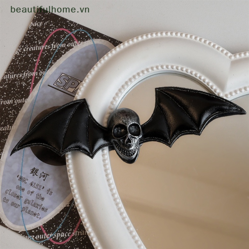 Kẹp Tóc Kim Loại Hình Cánh Đầu Lâu Phong Cách Gothic Lolita Sáng Tạo
