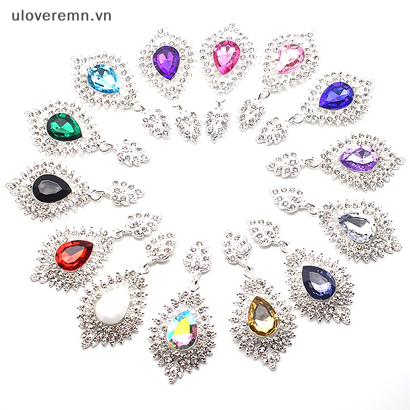 Trâm Cài Áo Hình Giọt Nước Đính Đá Thủy Tinh Dùng Hóa Trang DIY