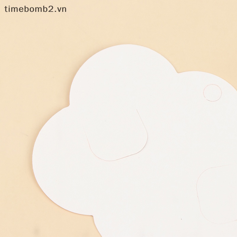 Set 50 Kẹp Tóc Giấy Hình Đám Mây Trưng Bày Thẻ Tên