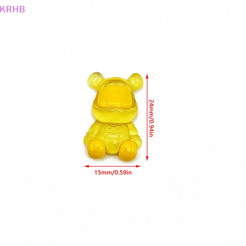 Dây Buộc Tóc Hình Gấu Mini Bằng Nhựa Phát Quang Độc Đáo Trang Trí Sân Vườn Mới