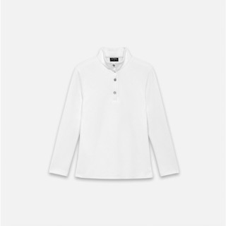 Áo polo dài tay - trắng | kat long sleeve polo shirt in white