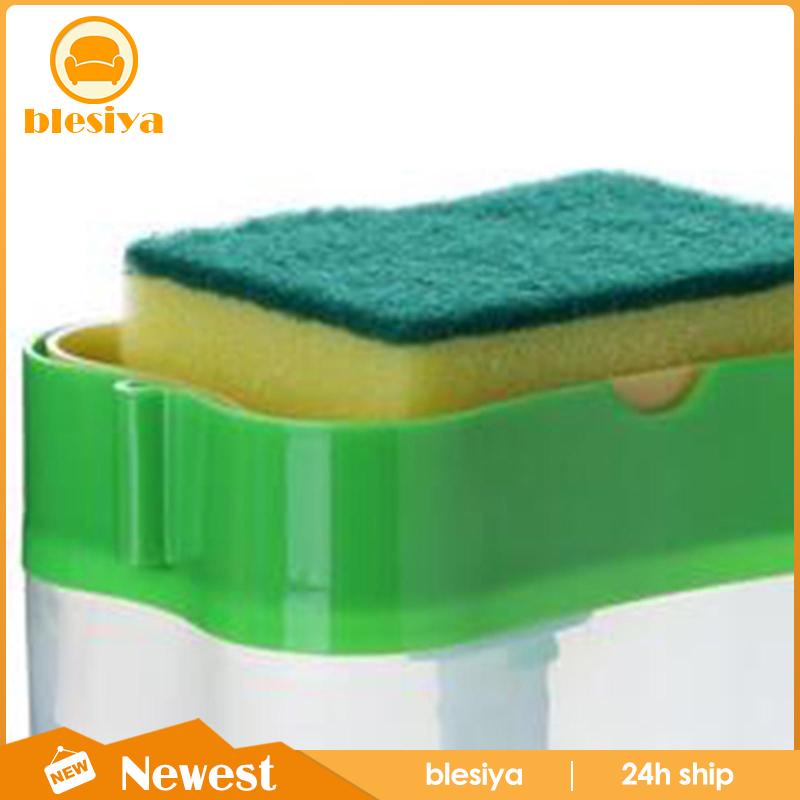 Bình Đựng Xà Phòng 2 Trong 1 Có Giá Đỡ Bọt Biển Rửa Chén Tiện Dụng