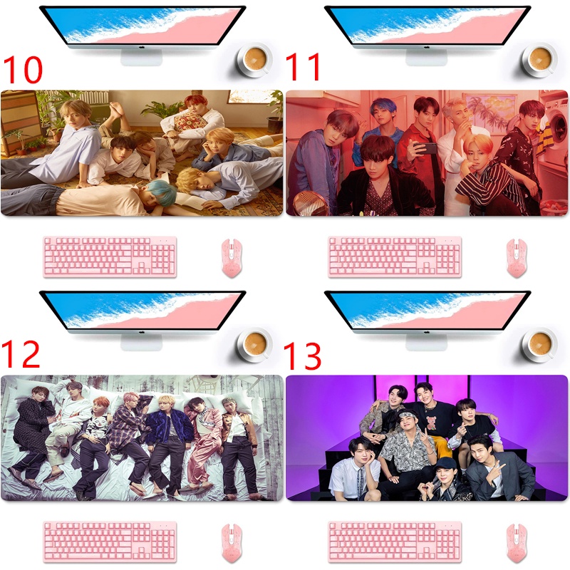 Tấm Lót Chuột Bàn Phím Chống Trượt In Hình Nhóm Nhạc BTS
