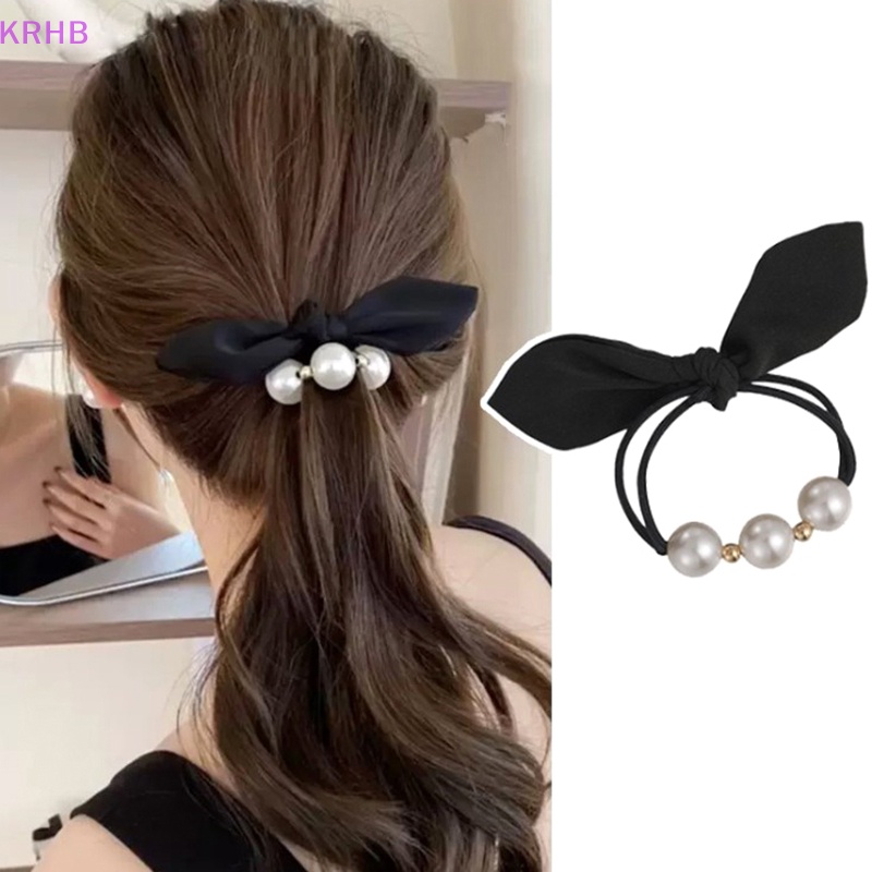 Dây Cột Tóc Cao Su Co Giãn Đính Nơ Thời Trang Hàn Quốc Cho Nữ Mới