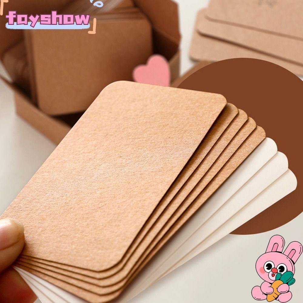 Set 100 Tấm Thẻ Giấy Kraft Trơn DIY Đa Ứng Dụng